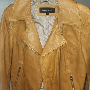 Black Rivet Women's Camel Leather Jacket
